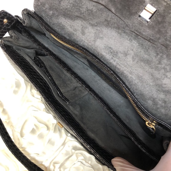 Zagliani Bag Black python leather (Authentic) - Picture 13 of 17